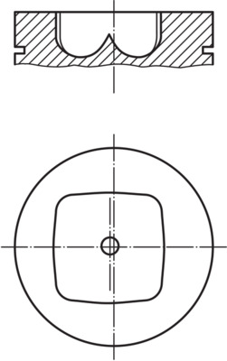 0438000, Piston, Complete piston with rings and pin, MAHLE, 3135J216, U5LL0015, U5LL0021, 8710170010, A350769