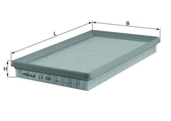 LX588, Air Filter, Air filter, MAHLE, 0834250, 1444L1, 1457429894, 2224, 25062220, 25069015, 3097300, 50013270, 585103, 6120834250, 71758619, 8671002108, 8944558380, 9103, A24278, A867, A943, A975C, ADN12215, AF0131, AF293, AG922, AP020, BFA2080, C2974, E235L, ELP3561, FA904, MA646, MD9032