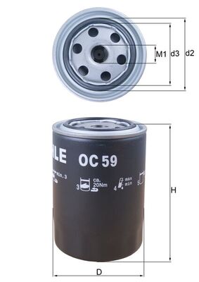 OC59, Oil Filter, Oil filter, MAHLE, 00024151017, 0003141914, 0003563591, 0005721190, 0009830607, 0494133, 0650372, 0812684, 100325, 1112652, 114932108, 1210134012800, 12185035150, 1220193, 1228022, 132011, 141055400, 1470819, 1520805D0A, 1560040010, 1560A41010, 1560B41010000, 1621224M1, 162709, 1739617, 1930328, 2090736, 244191500, 2654342, 3130906