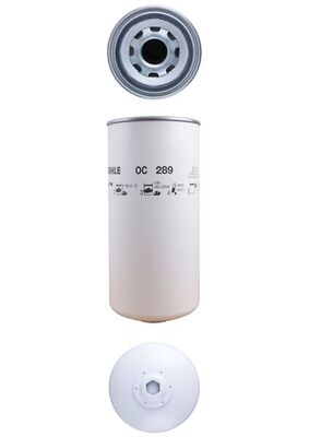 OC289, Oil Filter, Oil filter, MAHLE, 0451104013, 100109, 10151830, 1310901, 15377, 154098541830, 2214, 2345000, 30192, 50013675, 545114, 92011E, B7162, ELH4756, FT5579, H300W02, LF3737, LFP8096, LFP8104, LSF5107, OP589, P550452, R103, S3010R, SM5731, SP1224, W13145/6, Z591, 1327672, 451104013