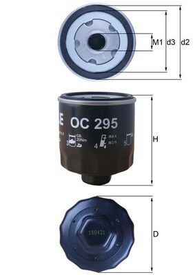 OC295, Oil Filter, Oil filter, MAHLE, 030115561AA, 030115561AB, 030115561AD, 030115561AN, 030115561AP, 030115561E, 030115561AR, 030115561F, 030115561B, 030115561G, 030115561K, 030115561P, 030115561S, 047115561C, 30115561AA, 030115561L, 047115561G, 30115561AB, 30115561AD, 030115561Q, 30115561AN, 30115561E, 030115561T, 30115561F, 047115561B, 30115561K, 30115561P, 30115561G, 30115561Q, 47115561C