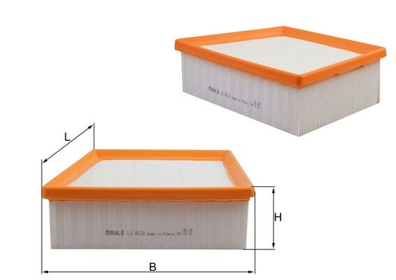 LX4638, Luftfilter, Luftfilter, MAHLE, 105705, 2066235, 30A5200, ADF122235, C22031, E1537L, EAF1005, F026400592, LVFA1656, MA3468, MD8984, PA3832, S3A52A, WA9849, GN159601AA
