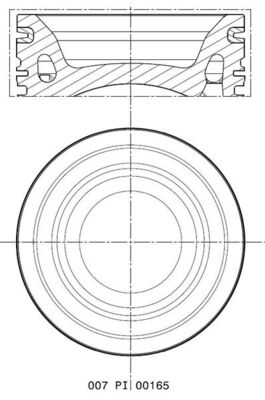 Piston - 007PI00165002 MAHLE