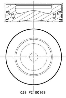 Kolben - 028PI00168000 MAHLE - 03N107065D, 41862600, 03N107065H