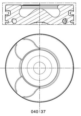 0403700, Piston, Complete piston with rings and pin, MAHLE, 0628S9, 1231983, 8711470040, 99700600, 0628R1, 3M5Q-6K108-BA, 8771788