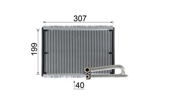 Evaporator, air conditioning - AE121000P MAHLE - 21063612, 351331471, VLV101
