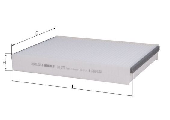 LA875, Filter, interior air, Cabin filter, MAHLE, 1987435018, 31369456, 48498, 5128504, AH395, BFC1159, CF11661, CP1432, CU25007, ELR7290, LVCF589, PF082, S3280C1, WP10137, 31404959, AV6N180543AA, WP2096, AV6N18D543AA