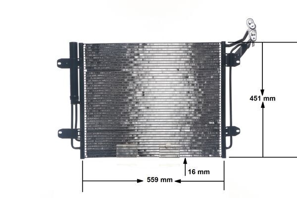 Condenser, air conditioning - AC12000S MAHLE - 351000-814, 5ND820411, 5ND820411D