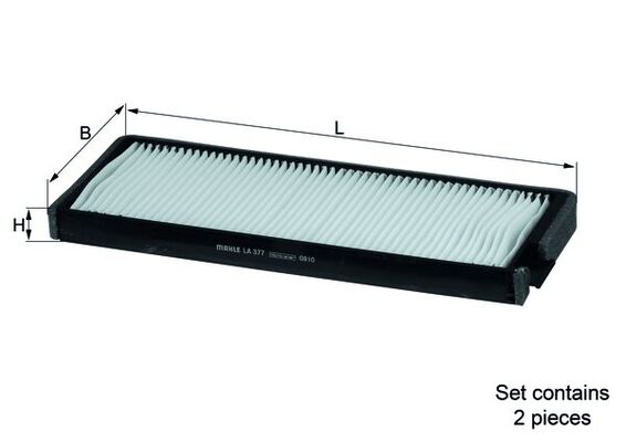 Filter, interior air - LA377/S MAHLE - 0986AF4176, 09DDW3, 715536