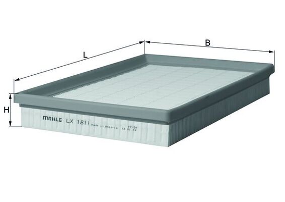 LX1811, Air Filter, Air filter, MAHLE, 030129620F, 1123210014, 154703277090, 26342, 3026400, 8476, A1225, A2184, ADV182238, AG1679, AP149/9, C2880, CA9767, E1208L, ELP9281, F026400173, PA3499, PA7505, PC3214E, S3264A, V102670, VFA1144, WA9534, S0173