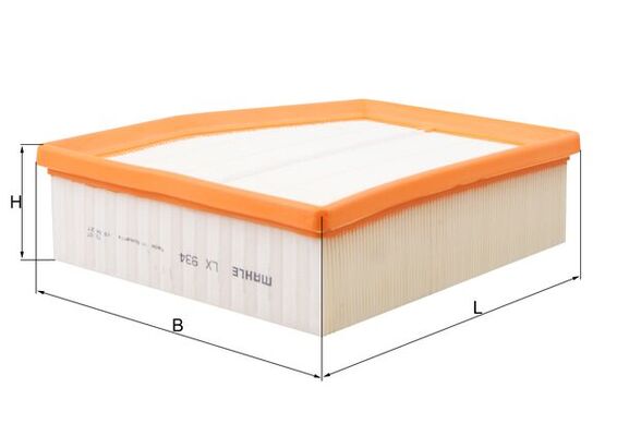 LX934, Air Filter, Air filter, MAHLE, 154065636470, 3D0129620B, A1858, AF057, C23124, E665L01, PA3342, SA5242, AF168