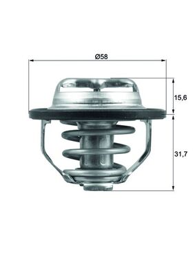 TX12282, Thermostat, coolant, Thermostat, MAHLE, 0073503706, 12615097, 12622410, 21018811, 34025, 411193.82D, 461-180, 51770698, 78800, 820579, 8MT354777-551, J1530918, TH6883.82J, V40990024, 24417225, 461-82, 73503706, 90537605, 90537811, TH23582G1, 1338007, 24409069, 55350941, 73502809, 1338008, 24415972, 90537453, 1338122, 1338136, 1338170