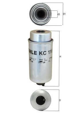 KC116, Kraftstofffilter, Kraftstofffilter, MAHLE, 101648, 110356, 153071762417, 1709059, 2289130, 2445800, 2C119176AA, 33586, 33961, 4718, 4719, 4754FP, 587181, 63609, 7144030000, 87801285, 87801795, ADF122315, BF7746D, BFF8025, CFF100445, CS487, DF3519, DN1940, EFF092, ELG5287, F026402040, F68360, FF20075, FG2046