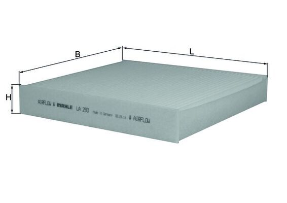 LA293, Filter, interior air, Cabin filter, MAHLE, 1354952, 1567, 1987432113, 29467, 5312900, 80000061, 8687389, AH238, AH7199, CU2440, E1990LI, WG1724311, WP9230, 1494691, 1568, 29468, 4M5J18D543AA, 4M5J19G244AA3M