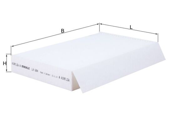 LA684, Filter, interior air, Cabin filter, MAHLE, 0986628534, 13095345, 272773488R, 37567, 50014617, 80001460, ADR162501, AHC281, CFA10657, E2974LC, EKR7266, FAH5075, FK201, K1300A, MS6403C, PCK8249, TSP032531C, 1987432327, 272776811R, 80001461, 272778970R, CC1372, CP1372