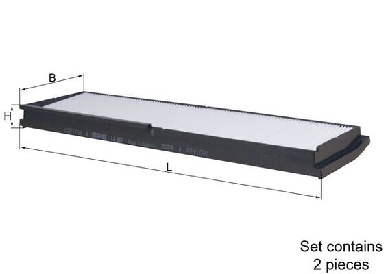 Filter, Innenraumluft - LA862/S MAHLE - 0102, 0123190005, 0259060