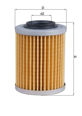 Oil Filter - OX970 MAHLE - 0256187, COF052, KN152