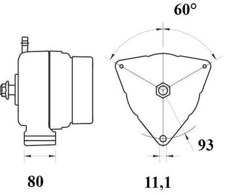 Generator - MG807 MAHLE - 0986047430, 51261017254, 0124555014