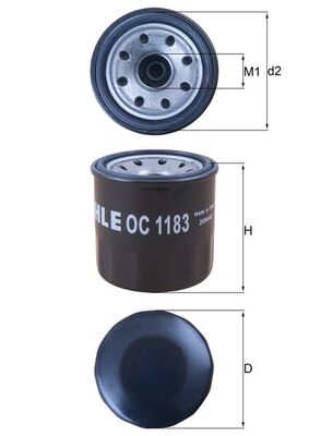 OC1183, Ölfilter, Ölfilter, MAHLE, 23.616.00, BFO4217, F00E369840, H328W, LS892, OP595/1, PE0114302, W6018, WL7517, F026407160, PE0114302A, PE0114302A9A, PE0114302B, PE0114302B9A
