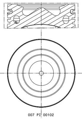 Kolben - 007PI00102001 MAHLE