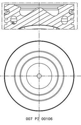 Kolben - 007PI00106001 MAHLE - 41106630