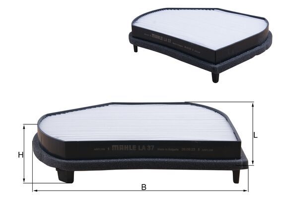 LA37, Filter, interior air, Cabin filter, MAHLE, 05101438AA, 1405, 1987431001, 20208300018, 21651196, 30301006, 352125001, 5300700, 698169, 8671000200, 974045, ACE010, AH138, AH7009, ALC5235, C38908, CAF1711, CU2897, DCF009P, E1405, E337, E914LI, ELR7023, FC159, K05101439AA, K1016, MP005, MS6101, N118, NC2066