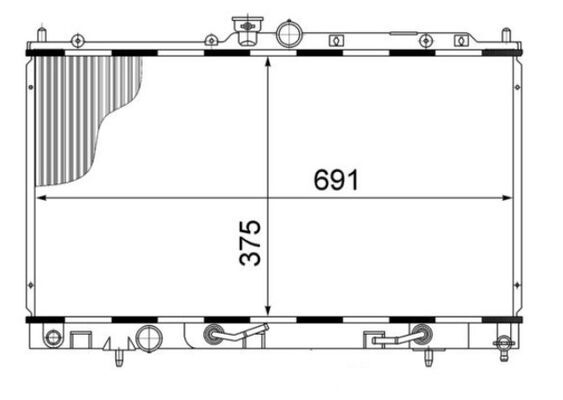 Radiator, engine cooling - CR1483000S MAHLE - 0116.3030, 104854, 119083