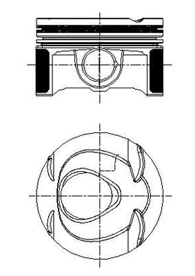 Piston - 001PI00163000 MAHLE - 2710305017, 41727600, 8772527
