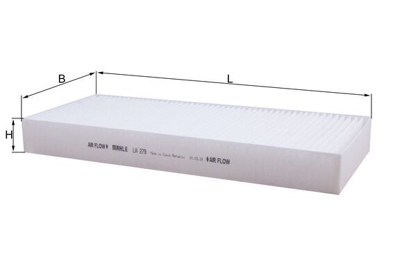 LA279, Filter, interior air, Cabin filter, MAHLE, 03087100A, 12123190001, 14372036, 154067863880, 155, 17202, 18542, 1987431162, 21653016, 34302001, 382001, 50013730, 5304800, 716035, 830031N, 85619500025, 90116, 93211E, AF26231, AH7130, ALC5368, CF9576, CU37230, DCF131P, E1507, E505, E517, E949L1, ELR7516, HB176