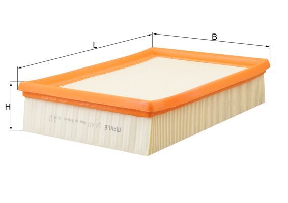 LX417, Air Filter, Air filter, MAHLE, 1121290047, 1457433008, 15.30.13/20, 1L0129620, 1L0129620C, 24406, 2497, 3011300, 490AP, 8066, 8671000190, A220, A27003, A399, AF0201, AG1107, AI5071, AP060, C28136, CA5328, E216L, ELP3540, MA1000, MD9208, PA7134, PC2000E, QAF655, S3994A, SA1469, U586