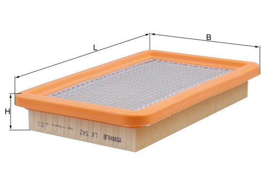 LX542, Air Filter, Air filter, MAHLE, 1457433072, 154087532790, 16025, 16546-0B0009U, 2003327, 2484, 3017200, 3397078, 50013809, 585202, 60534, 7123390000, 80004672, 8033, 8200025, A24832, A302, A455, A628, ADM52222, AF0343, AF7858, AF7937, AG1217, AI5178, ALA1203, AP113, BFA2192, C2666, CAF100623P