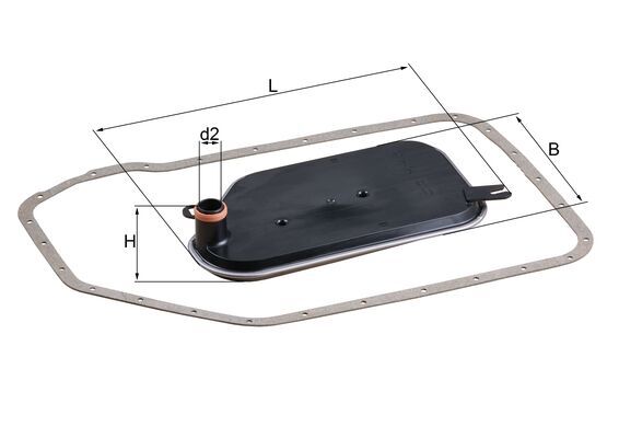 HX84D, Hydraulikfilter, Automatikgetriebe, Filter, MAHLE, 01V321371, 01V325429, 1003980003, FT1187, H2826, SH62286, V10-0382, H2826KIT, V10-0387