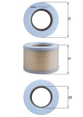 LX192, Air Filter, Air filter, MAHLE, 0009839010, 0043524, 0108177, 0746779, 1457429882, 154077152040, 2026, 2710700, 2940121401372, 42011410300, 42977, 511708114, 527306, 801195135, 812, 81541310001, 95.106.07/20, 964050, 9974202, A11042, AF4525, AG106, AP3290, ARM122, C1112, CA5521, CH12953, E70L, L9, LAF8820