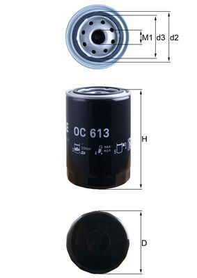 OC613, Oil Filter, Oil filter, MAHLE, 02995655, 0986B01042, 1109AF, 1109AG, 12F0017259AA, 153071760520, 1613723280, 2315, 2354600, 39830, 4008160194, 40143220001, 4079OS, 586115, 6001073246, ADC42124, BC1360, BFO4109, COF101108S, DO1838, ELH4375, FH1093, FO294, FT4584, FT5844, H17W29, LF17472, LS389, MK666096, OP592/9