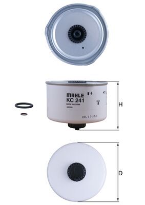 KC241D, Kraftstofffilter, Kraftstofffilter, MAHLE, 170060, 2445400, 7H329C296AB, BFF8171, CS531, ELG5427, FN186, PP969/3, QFF0304, S4454NR, ST6082, WF8447, WK8022, LR009705, WK8022X, LR010416, LR045519, WJI500020, WJN500200