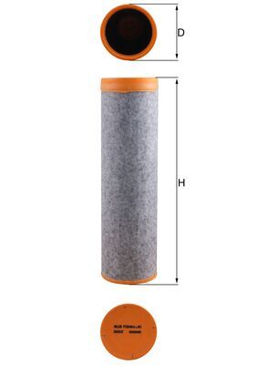 Sekundärluftfilter - LXS7120 MAHLE - 162000190710