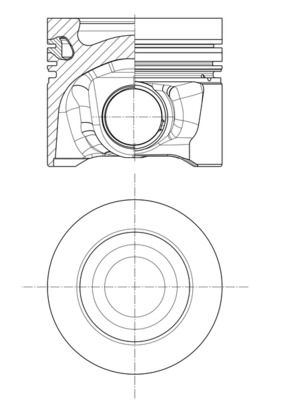Kolben - 028PI00129001 MAHLE