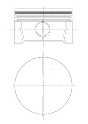 Piston - 028PI00126000 MAHLE - 06G107065A