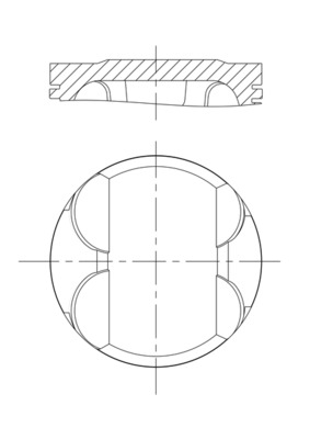 Piston - 082PI00100002 MAHLE