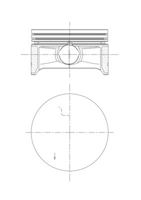 Kolben - 081PI00122002 MAHLE - 40632620