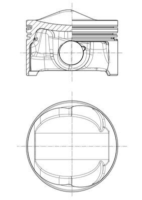 Piston - 028PI00124000 MAHLE - 06E107066CJ, 06E107066CL, 06E107066CN