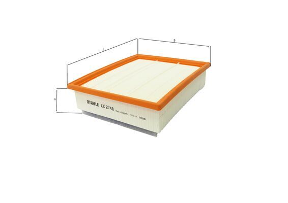 LX2748, Air Filter, Air filter, MAHLE, 0986AF2664, 8980274800, A1835, ADZ92222, AR1732PM, C25018, CA10803, EAF815, ELP9368, FA913S, IA3372, J1329018, LFAF463, LVFA1611, N1329021, P489A, PA3347, 98027480