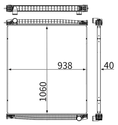 CR1152000S, Radiator, engine cooling, Cooler, MAHLE, 02373017, 1870001883, 272300, 376755434, 405022, 59215, 67258, 81.06101.6515, MN2119, 2373017, 260019N, 8MK376755431