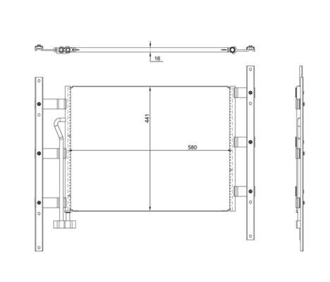 Condenser, air conditioning - AC520000S MAHLE - 0837.3002, 161184, 262260N