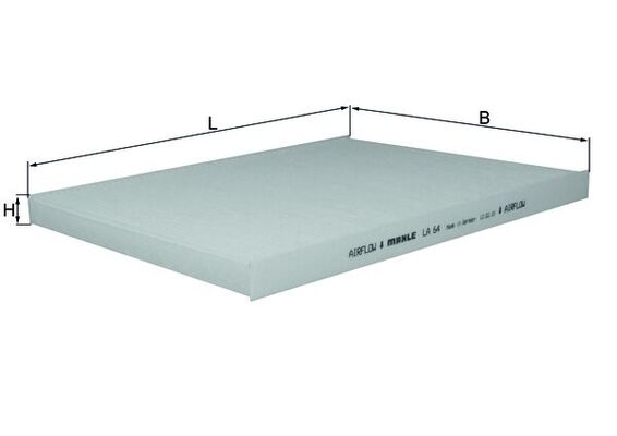 LA64, Filter, interior air, Cabin filter, MAHLE, 0000071771737, 0046721047, 0060814643, 1987432360, 21651954, 36450, 573228900, WG1426351, 60814643, 80000376, 46721047, 46722335, 71771737