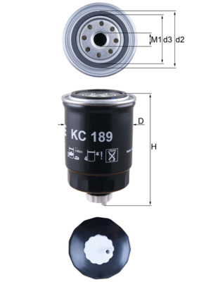 KC189, Fuel filter, Fuel filter, MAHLE, 110157, 1457434439, 153071760636, 16400BN303, 186933, 2444400, 3001190, 30190, 31782306, 33616, 36143230004, 4440FS, 4543, 5113, 60003117480, 6003112110, 7690543, ADN12322, ALG2170, BFF8133, CS713, ELG5320, F58356, FC190S, FG2048, FL21402, FN705, FP1566, FP5661, FS19594