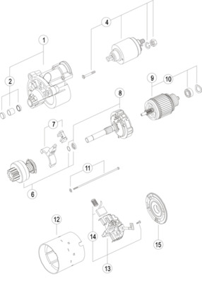 Starter - MS455 MAHLE - 0001107033, 0058401940, 063521070620