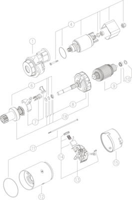Starter - MS292 MAHLE - RE521488, RE543483, RE551446