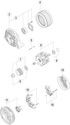 Alternator - MG257 MAHLE - 21934900