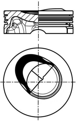 028PI00130001, Kolben, Kolben komplett mit Ringen und Bolzen, MAHLE